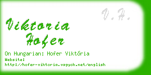 viktoria hofer business card